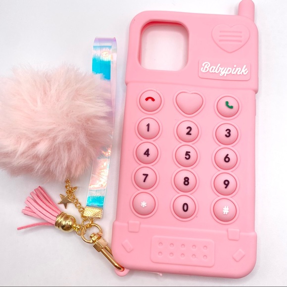 Iphone 11 12 XR 7 8 SE 2020 X XS PINK Pop Fidget Toy Push It iPhones - Picture 8 of 8